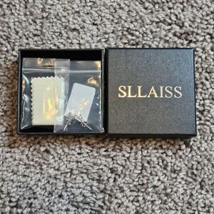 Sterling Silver Cubic Zirconia Stud Earrings 14K White Gold Plated 7MM 2.5CT NEW